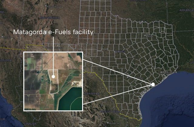 Matagorda e-Fuels facility map 2